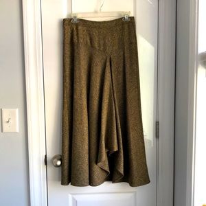 Territory Ahead Tweed Wool, silk lined, long flared skirt